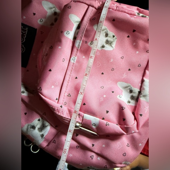 JanSport Pink Backpack with Dog Pattern - Picture 3 of 10